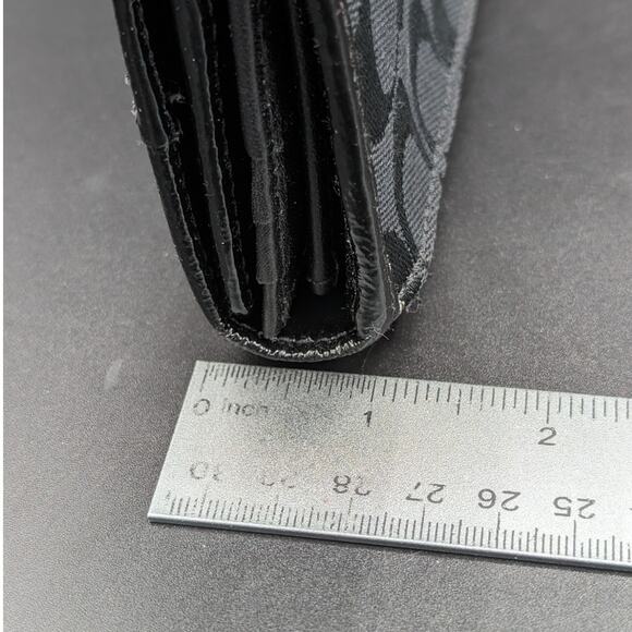 Coach Wallet Womens Black Slim Signature Patent Leather Envelope Clutch F42818 - Picture 8 of 10